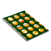 dunkelgrüne Emoji Notizblock (Rechte Seite)