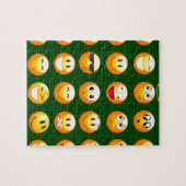 dunkelgrüne Emoji Puzzle (Horizontal)
