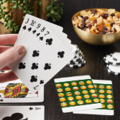 dunkelgrüne Emoji Spielkarten (In Situ)