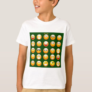 dunkelgrüne Emoji T-Shirt