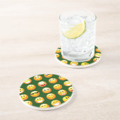 dunkelgrüne Emoji Untersetzer (Seite)