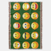 dunkelgrüne Emoji werfen Decke (Vorderseite Vertikal)