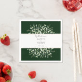 Dunkelgrüne Eukalyptus-Together-Forever-Hochzeit  Serviette (Beispiel)