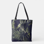 Dunkelgrüne Fern-Blätter Botanisch Tasche (Rückseite)