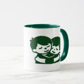 Dunkelgrüne Fußball-Tasse für deinen Bruder Tasse (VorderseiteRechts)