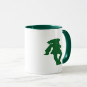 Dunkelgrüne Fußball-Tasse für Ihre Ehefrau Tasse (VorderseiteRechts)