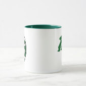 Dunkelgrüne Fußball-Tasse für Ihre Freundin Tasse (Zentrum)