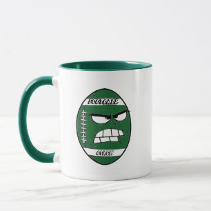 Dunkelgrüne Fußball-Tasse für Trainer Tasse
