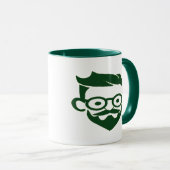 Dunkelgrüne Fußball-Tasse für Vater Tasse (VorderseiteRechts)