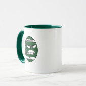 Dunkelgrüne Fußball-Tasse für Vater Tasse (Vorderseite Links)