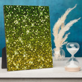 Dunkelgrüne Glitzer schimmern Fotoplatte (Seite)