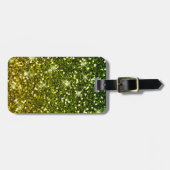 Dunkelgrüne Glitzer schimmern Gepäckanhänger (Vorderseite horizontal)