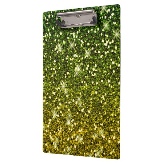 Dunkelgrüne Glitzer schimmern Klemmbrett (Links)
