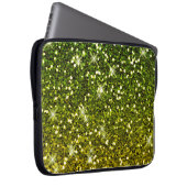 Dunkelgrüne Glitzer schimmern Laptopschutzhülle (Vorne Rechts)