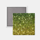 Dunkelgrüne Glitzer schimmern Magnet (Vorderseite/Rückseite)