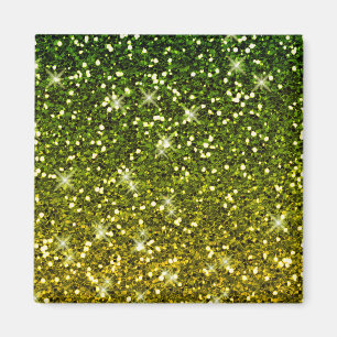 Dunkelgrüne Glitzer schimmern Magnet