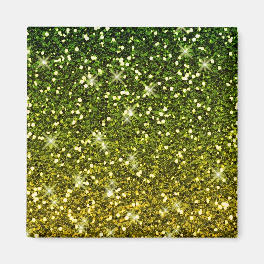 Dunkelgrüne Glitzer schimmern Magnet (Vorne)