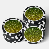 Dunkelgrüne Glitzer schimmern Pokerchips (Stapel)