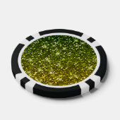 Dunkelgrüne Glitzer schimmern Pokerchips (Einzeln)