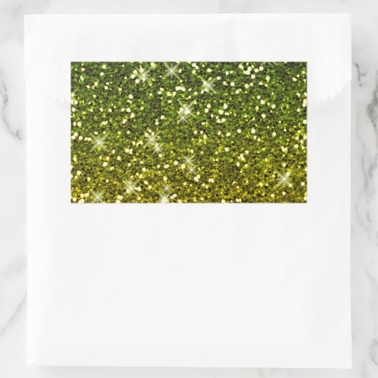 Dunkelgrüne Glitzer schimmern Rechteckiger Aufkleber (Tasche)