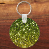 Dunkelgrüne Glitzer schimmern Schlüsselanhänger (Vorderseite)