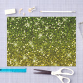 Dunkelgrüne Glitzer schimmern Seidenpapier (Handwerk)