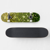 Dunkelgrüne Glitzer schimmern Skateboard (Horizontal)