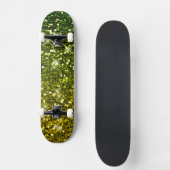 Dunkelgrüne Glitzer schimmern Skateboard (Vorderseite)