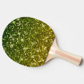 Dunkelgrüne Glitzer schimmern Tischtennis Schläger (Seitenansicht)