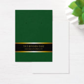 Dunkelgrüne Gold Black Custom Earring Card (Schreibtisch)