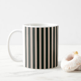 Dunkelgrüne graue Streifen Kaffeetasse