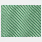 Dunkelgrüne, hellgrüne Streifen Fleece Blanken (Vorderseite (Horizontal))