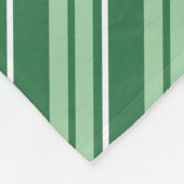 Dunkelgrüne, hellgrüne Streifen Fleece Blanken (Ecke)