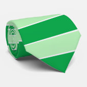 Dunkelgrüne hellgrüne Streifen Krawatte (Gerollt)