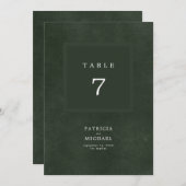 Dunkelgrüne Hochzeit einfache elegante Klassik (Vorne/Hinten)