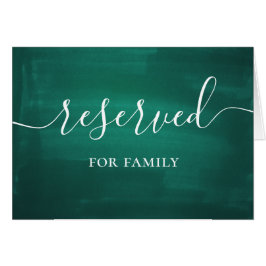 Dunkelgrüne Hochzeit vorbehalten Schild. Script sm