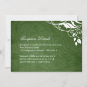 Dunkelgrüne Hochzeitseinladung Einladung (Rückseite)