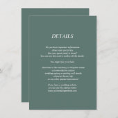 Dunkelgrüne Hochzeitskarte Dankeskarte (Vorne/Hinten)