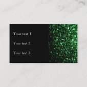 Dunkelgrüne Imitate glänzende Glitzer Glitzern und Visitenkarte (Vorderseite)