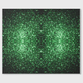 Dunkelgrüne Imitate Glitzer Glitzern Geschenkpapier (Flach)