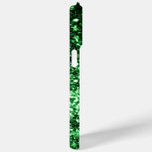 Dunkelgrüne Imitate Glitzer Glitzern Ihr Text Case-Mate iPhone Hülle (Rückseite / Rechts)