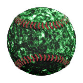 Dunkelgrüne Imitate Glitzer Glitzern Klingeln Baseball (Rückseite)