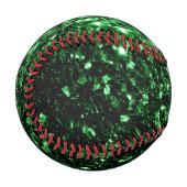 Dunkelgrüne Imitate Glitzer Glitzern Klingeln Baseball (Vorderseite Links)