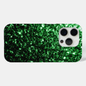 Dunkelgrüne Imitate Glitzer Glitzern Klingeln Case-Mate iPhone Hülle (Rückseite (Horizontal))