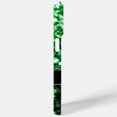 Dunkelgrüne Imitate Glitzer Glitzern Monogram Case-Mate iPhone Hülle (Rückseite / Rechts)