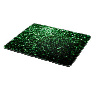 Dunkelgrüne Imitate Glitzer Glitzern Schneidebrett