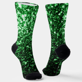 Dunkelgrüne Imitate Glitzer Glitzern Socken