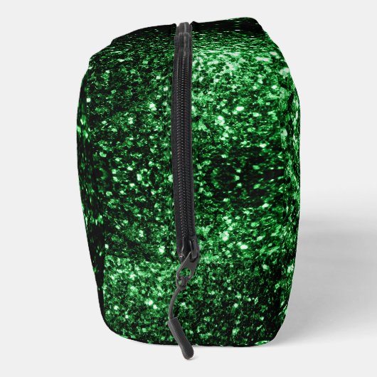 Dunkelgrüne Imitate Glitzer Glitzern Waschbeutel (Rechts)