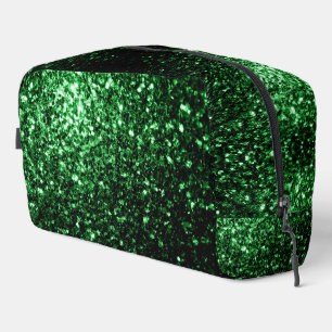 Dunkelgrüne Imitate Glitzer Glitzern Waschbeutel