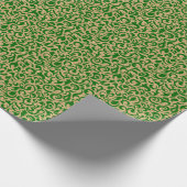Dunkelgrüne Imitate Gold Glitzer Damask Blumenmust Geschenkpapier (Ecke)